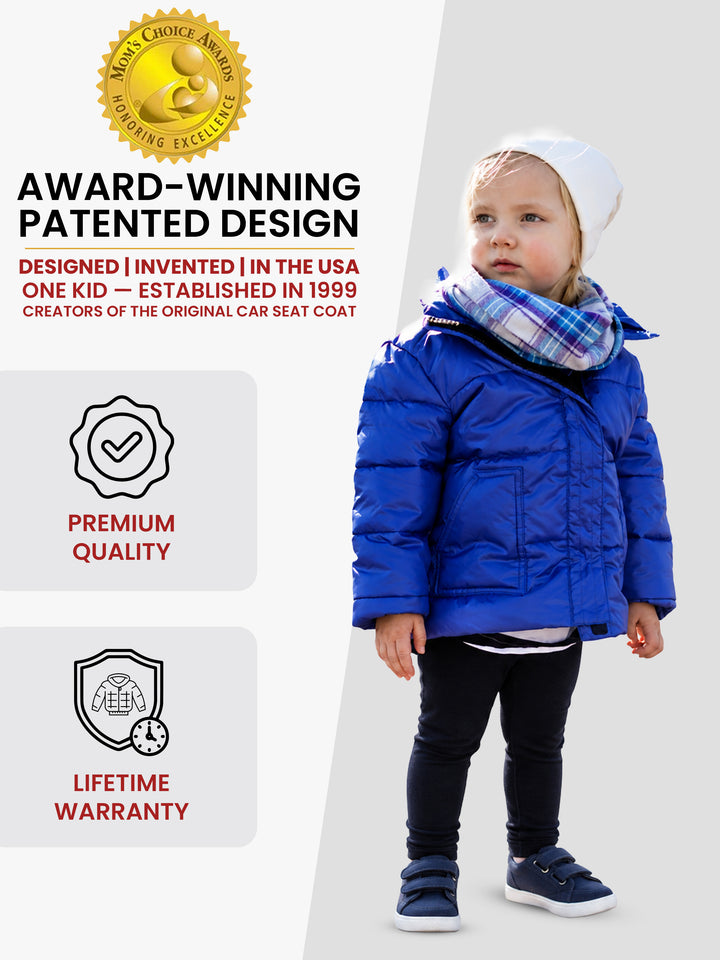 The Road Coat Vegan - Royal Blue - Award-Winning Patented Kids Coat